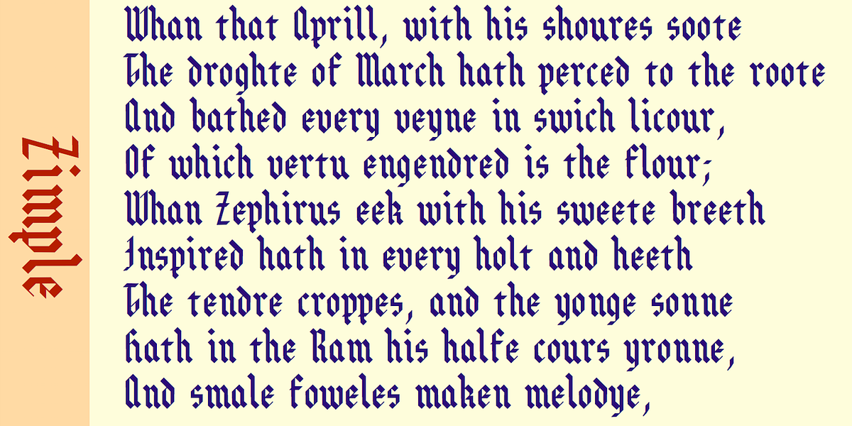 Zimple, a Blackletter Font by Ingrimayne Type (Photo 4 of 5)