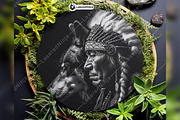 Native Indian Headdress Wolf Dog, a Background Graphic by LaseredNinja (Thumbnail 3 of 7)