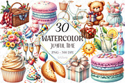 Watercolor Joyful Time ClipArt, a Graphic by designcity5 (Thumbnail 1 of 5)