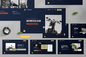 Motorcycle Club Google Slide, a Presentation Template by Annora Studio