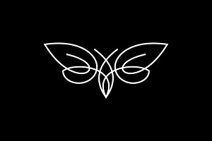 Butterfly Lineart Logo