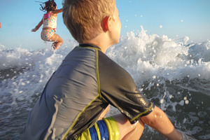 Fun in the Ocean Waves