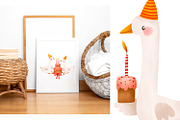 Cute Hand Drawn Birthday Goose, an Animal Illustration by the_myro (Thumbnail 13 of 13)