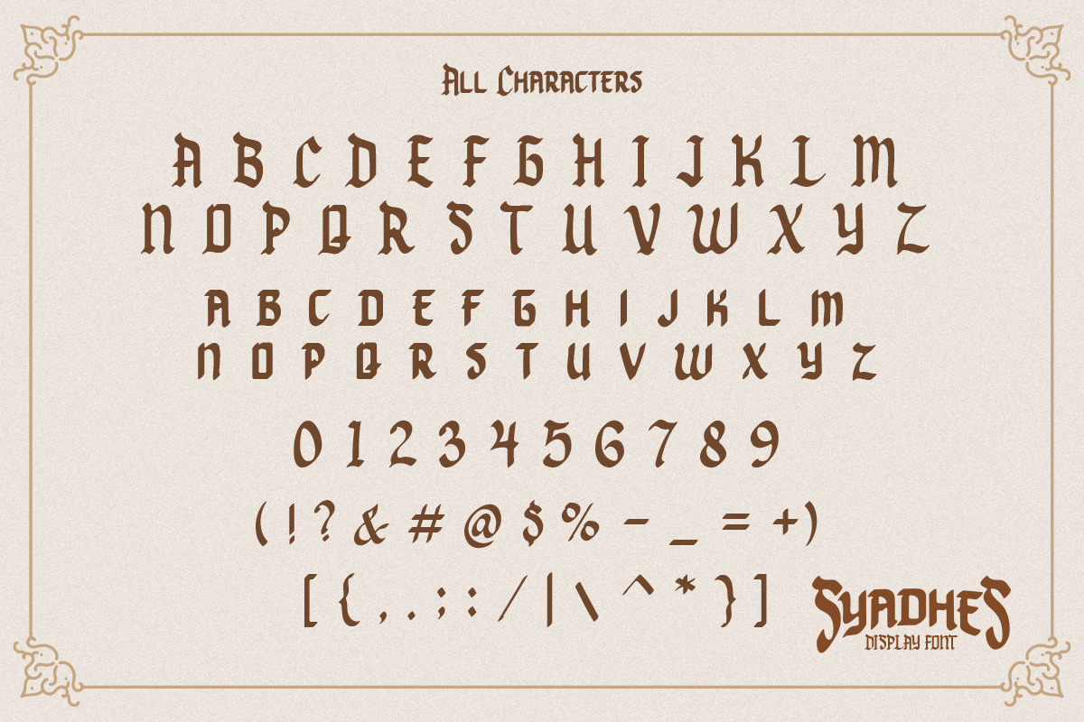 Syadhes, a Blackletter Font by yellowline (Photo 9 of 10)