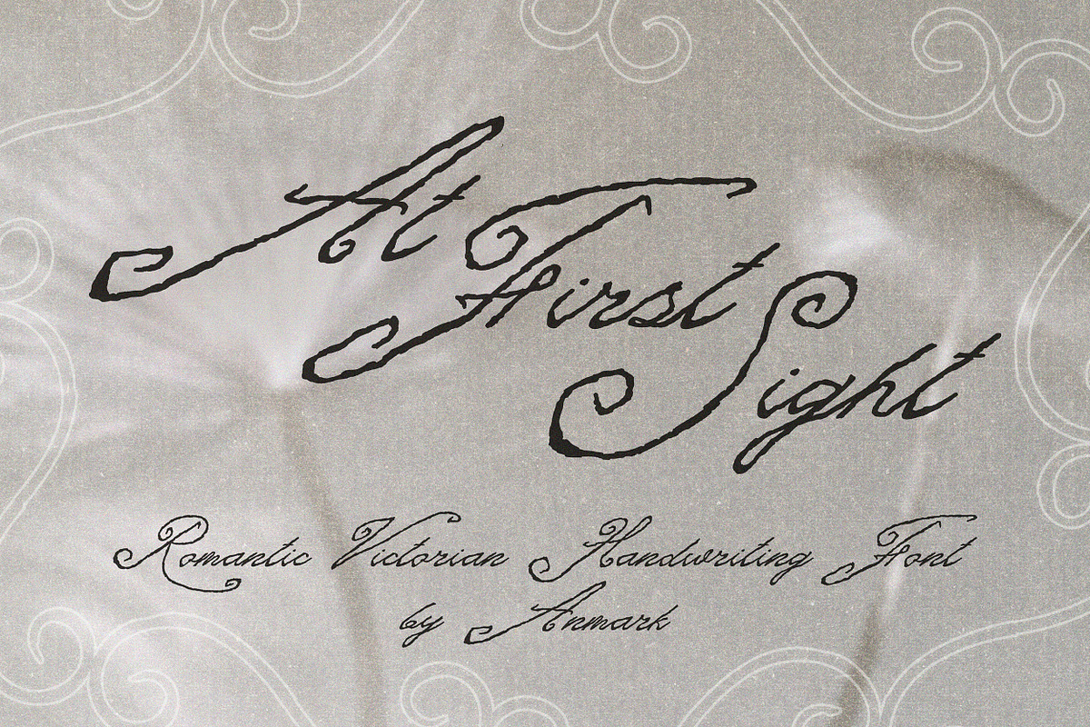 At First Sight Vintage Script Font, a Script Font by AnMark (Photo 1 of 13)