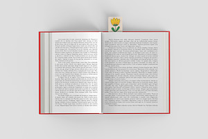 Book Cover Bookmark Mockup