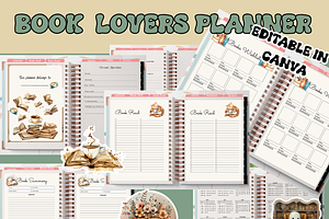 Book Journal Planner Editable