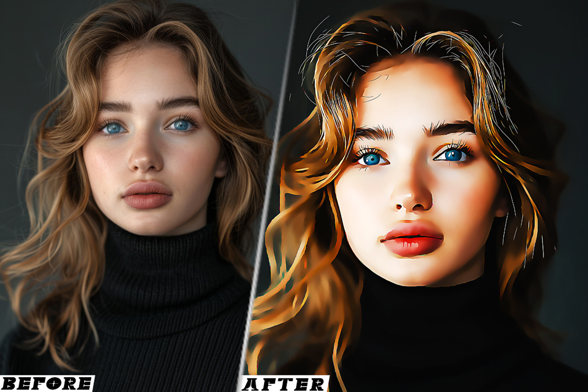 Ultra Cartoon Paint Photoshop Action, an Action Add-On by one-touch (Photo 7 of 10)