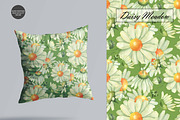 Watercolor Daisy Seamless Patterns, an Illustration by OlDm_Shop (Thumbnail 4 of 10)