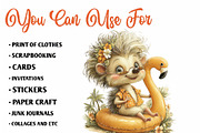 Whimsical Summer Hedgehog PNG, an Animal Illustration by CreationArt (Thumbnail 5 of 7)