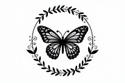 Butterfly Laurel Wreath Bundle, an Illustration by Designs_River (Thumbnail 6 of 7)