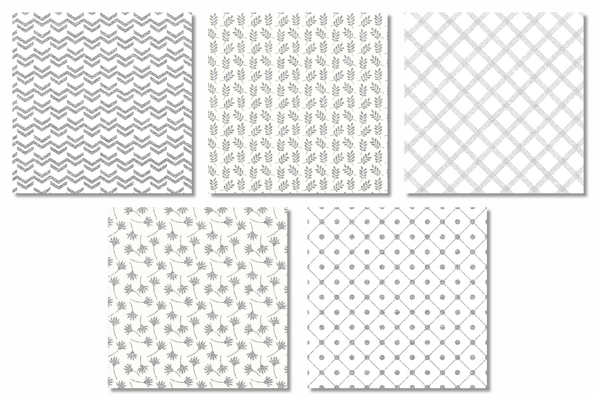 Silver Foil Pattern Digital Papers, a Pattern Graphic by Scrapbook Gems (Photo 3 of 3)
