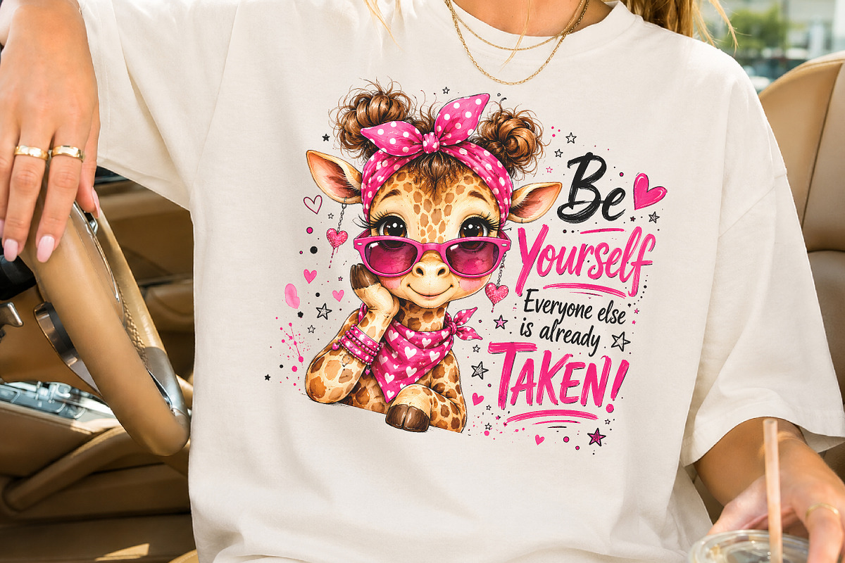 Be Yourself Cute Giraffe Sublimation, a Seasonal Illustration by Rose Art (Photo 2 of 4)