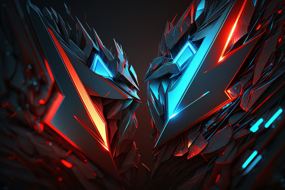Red and Blue Futuristic Backgrounds, a Background Graphic by Bilgep_design (Photo 5 of 17)