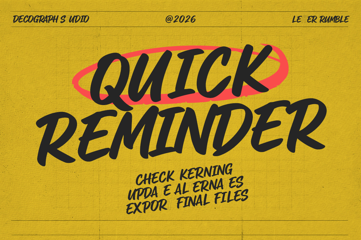 Letter Rumble – Marker Brush, a Handwritten Font by decographstud (Photo 6 of 7)