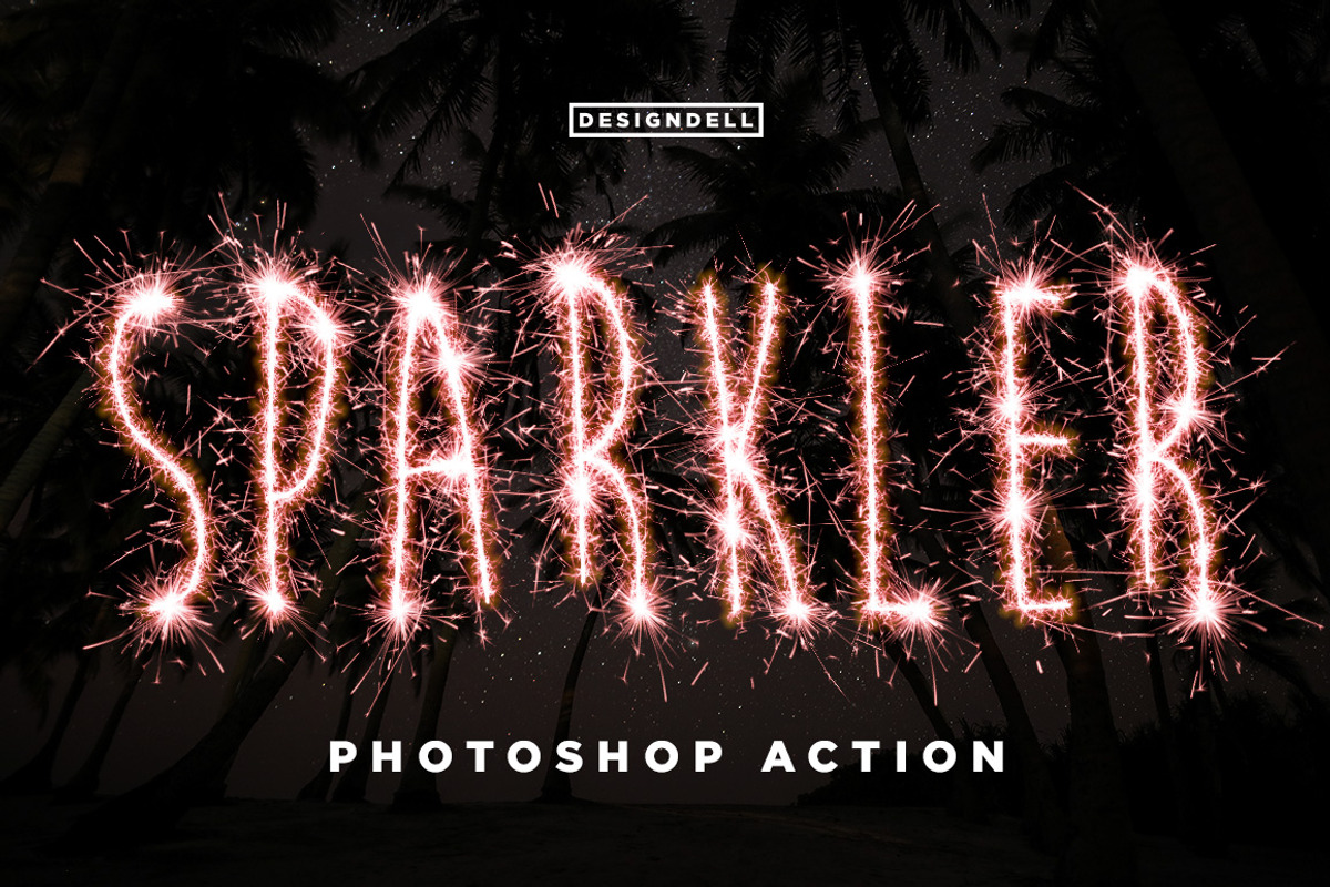 Sparkler Photoshop Action, an Action Add-On by Designdell (Photo 1 of 7)