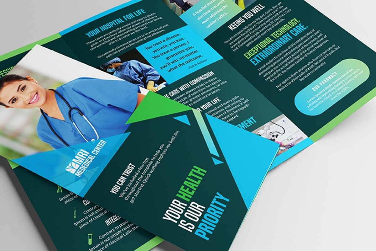 Simple Medical Tri-Fold Brochure, a Brochure Template by MRI STUDIO (Photo 5 of 8)