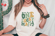 One Lucky Mama Lucky Vibes Retro SVG, a Graphic by Cherry.designs (Thumbnail 3 of 4)