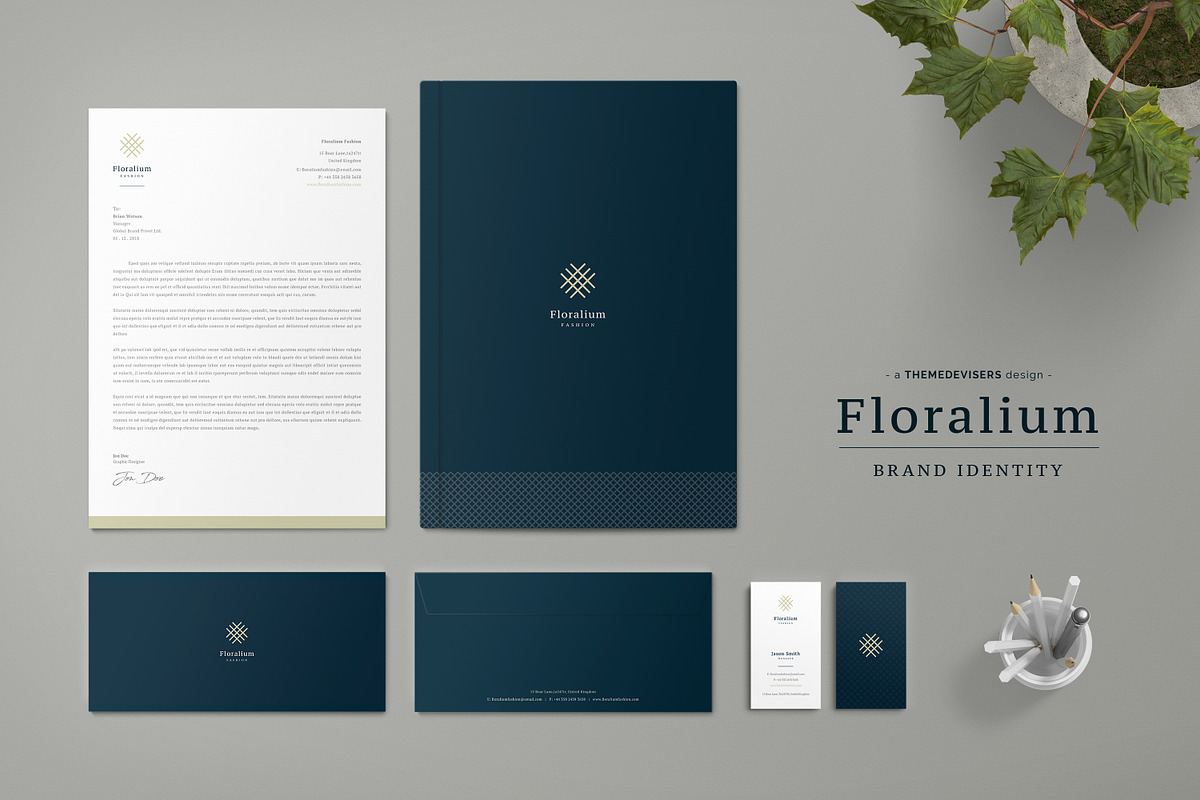 Floralium Corporate Identity, a Stationery Template by ThemeDevisers (Photo 1 of 10)