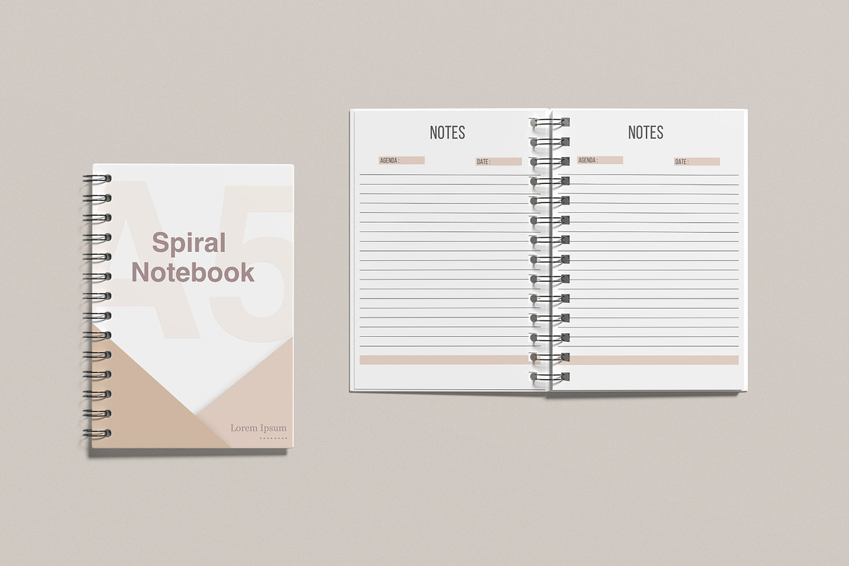 A5 Spiral Notebook Mockup, a Books & Magazine Mockup by rahmatmoscae (Photo 6 of 11)
