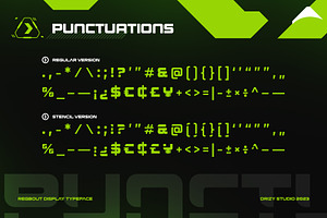 Regbot - Futuristic Stencil Font