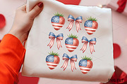 Patriotic 4th of July Strawberry Bow, an Illustration by OK Design (Thumbnail 2 of 4)