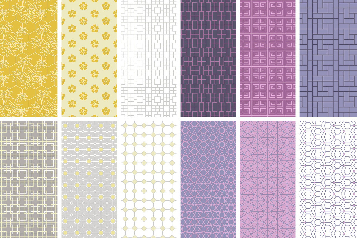 100 Asian Patterns + Bonus Elements, a Pattern Graphic by AsianElements (Photo 16 of 18)