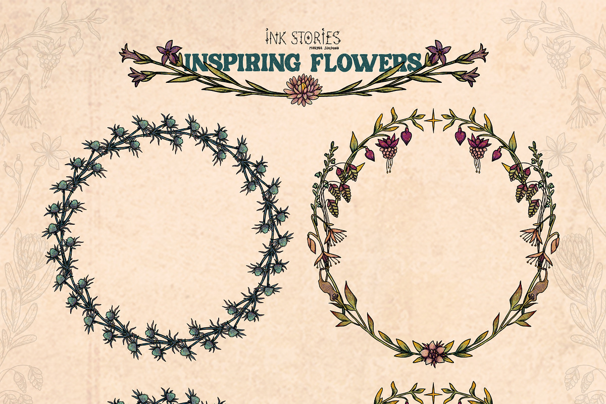 Inspiring Flowers, a Decorative Illustration by Ink Stories (Photo 7 of 21)