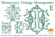 Vintage Monograms E, a Blackletter Font by Intellecta Design (Thumbnail 2 of 4)