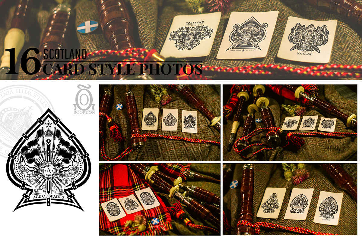 Scotland Set of Spades & elements, an Object Graphic by boordon