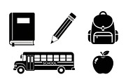 Back To School Silhouette Bundle, an Illustration by Designer_Momina (Thumbnail 27 of 51)