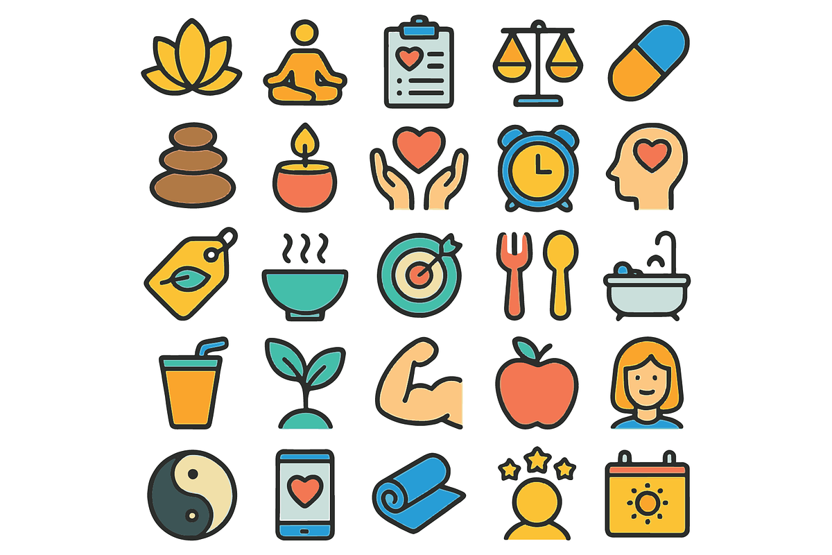 Wellness and Health Icon Pack, an Object Graphic by nikagraphic