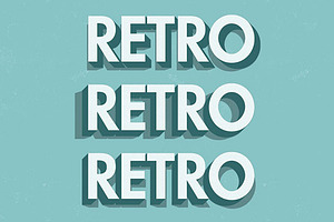 10 Retro Text Effect Actions