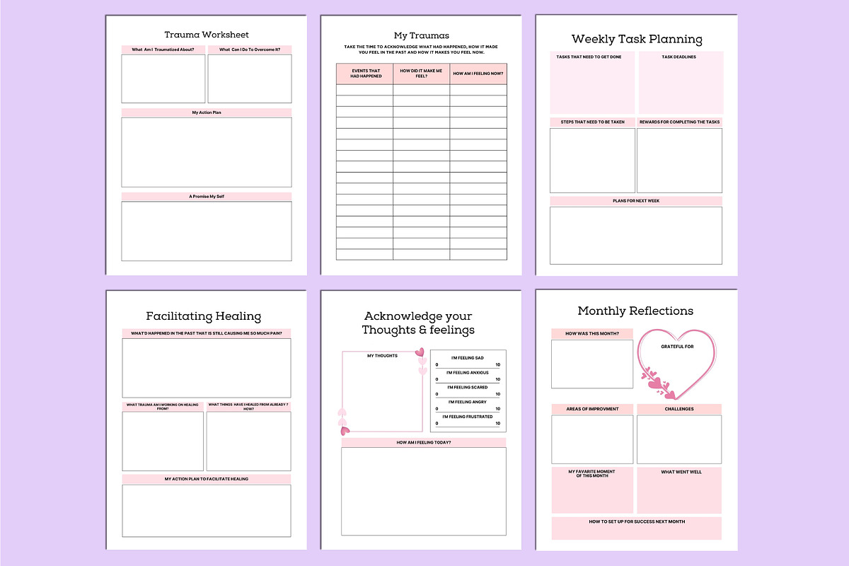 2024 PTSD&Trauma Processing Workbook, a Print Template by Shumaya (Photo 4 of 5)