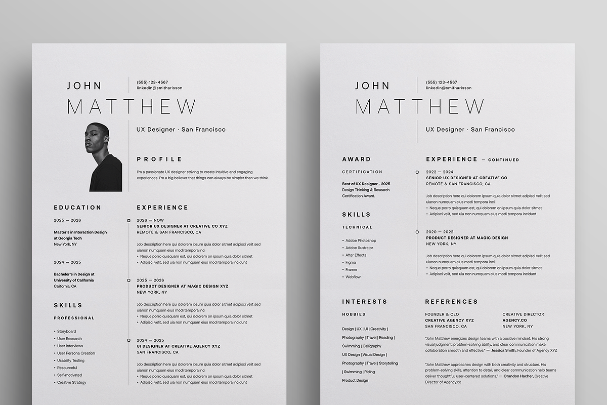 Resume/CV, a Resume Template by Reuix Studio (Photo 3 of 5)