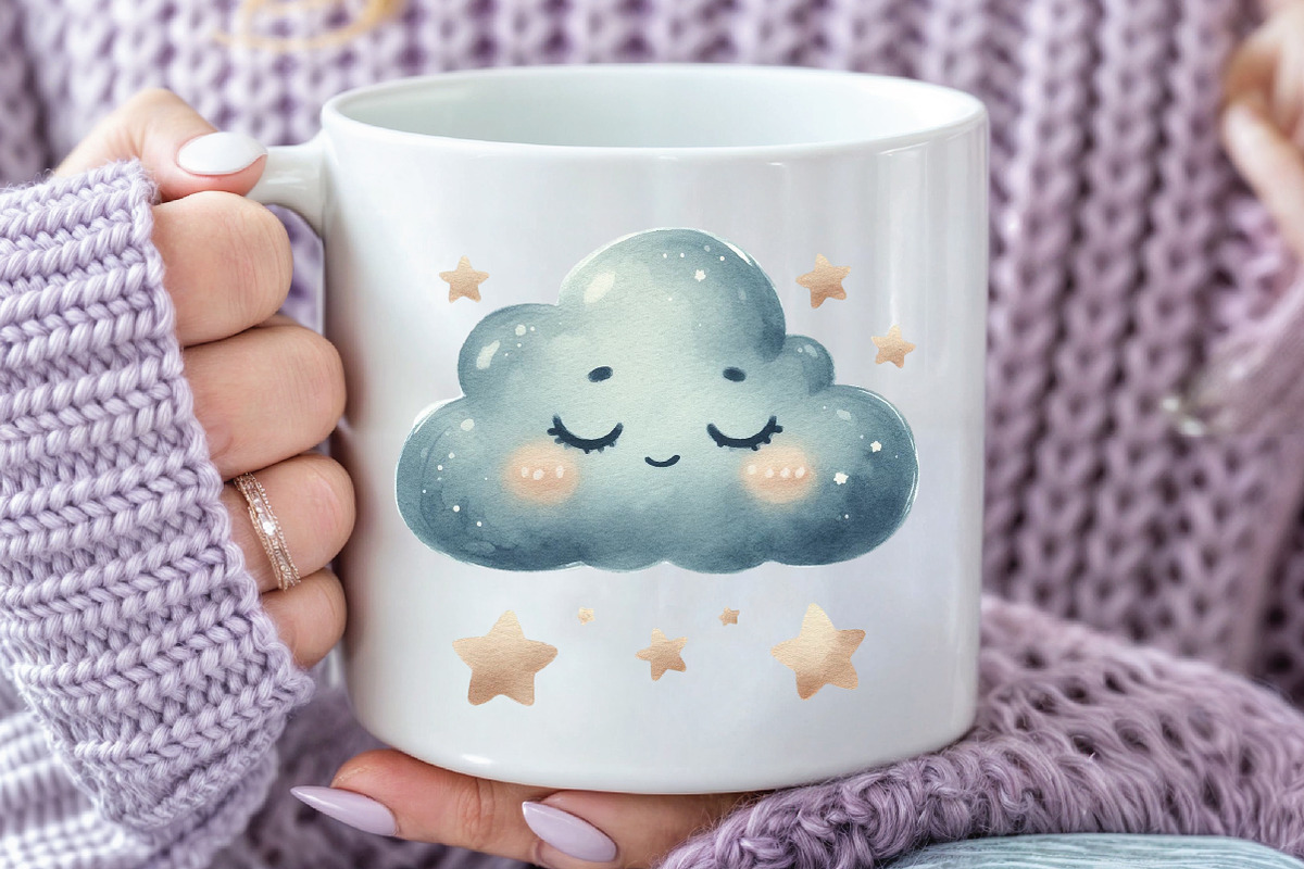 Dusty Blue Beige Baby Nursery, an Illustration by CraftArtStudio (Photo 5 of 6)