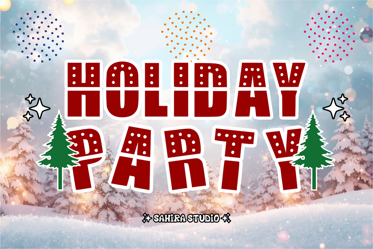Snow Falls Christmas Display Font, a Sans Serif Font by Sahira Studio (Photo 3 of 4)