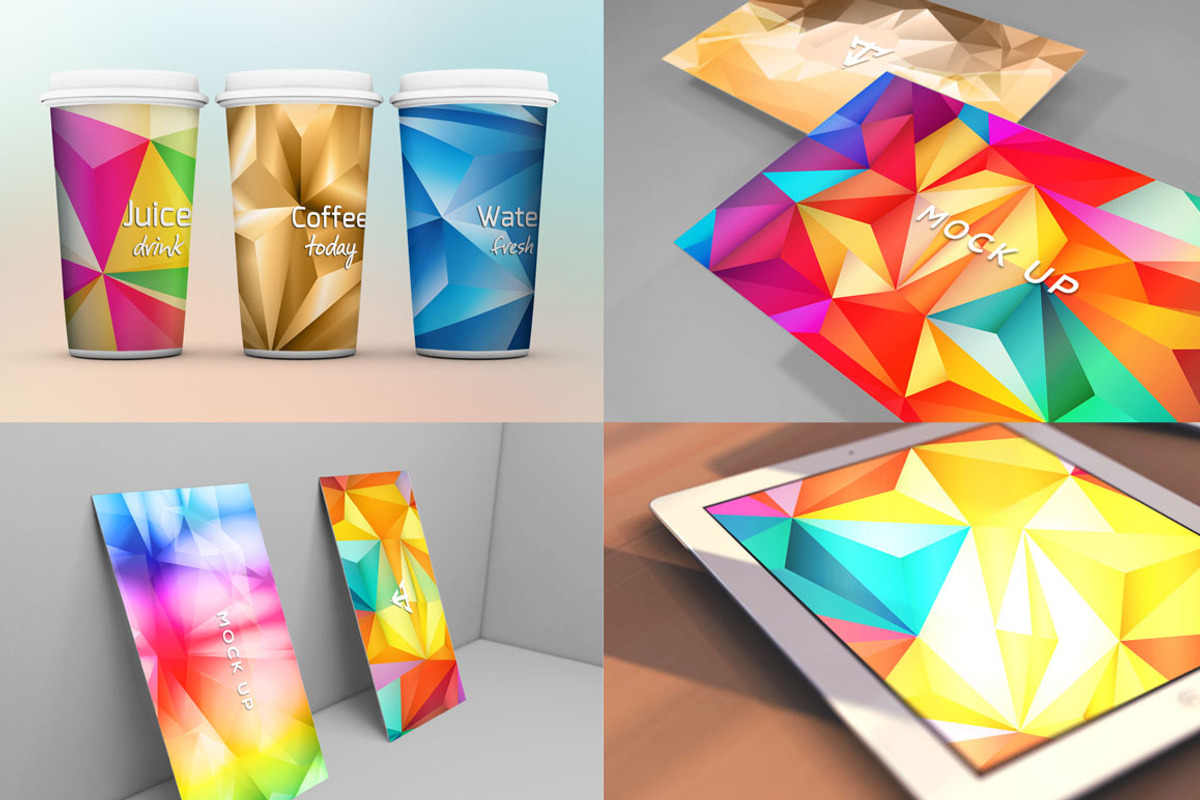 22 VECTOR TRIANGLE BACKGROUNDS preview 2