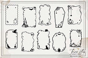 Doodle Halloween Frame SVG Bundle, an Object Graphic by FiveStarCrafting (Thumbnail 1 of 11)