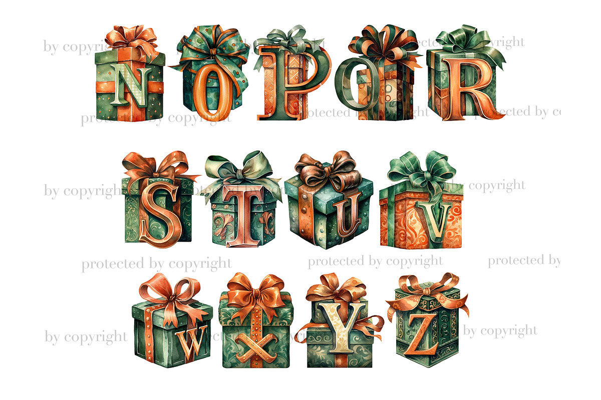 Gift Box Alphabet | Happy Birthday, a Decorative Illustration by GlamArtZhanna (Photo 3 of 5)