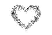 Floral Heart Frame SVG Bundle, an Illustration by Designs_River (Thumbnail 3 of 31)