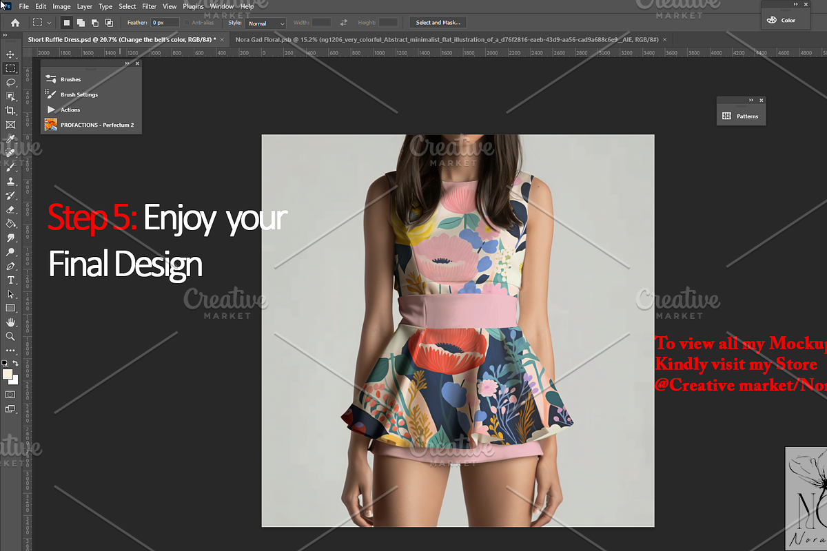 Short Dress Mockup, an Apparel Mockup by Nora Gad (Photo 14 of 14)