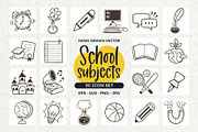 School Doodle Icon Set, an Outline Icon by insemar (Thumbnail 1 of 4)