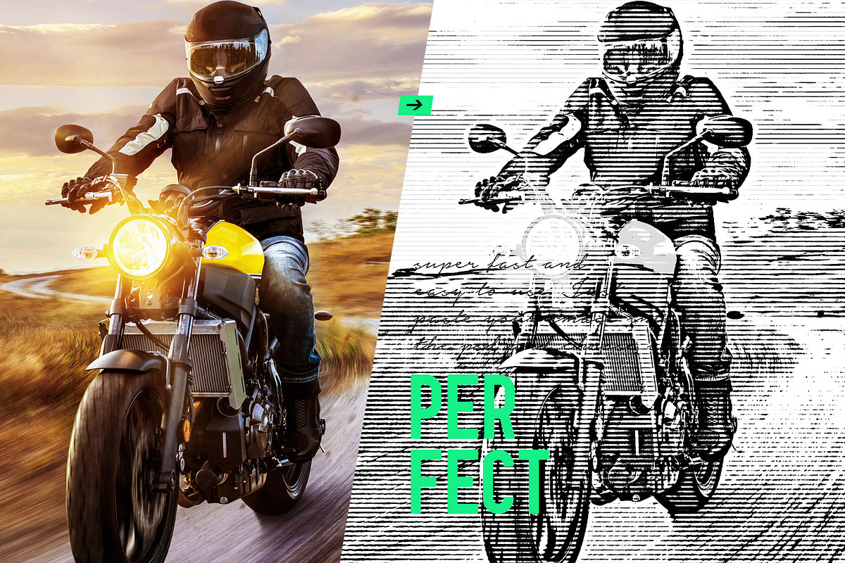 Horizontal Line Halftone Action, an Action Add-On by DuoFankaar (Photo 3 of 8)