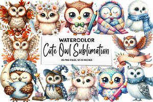 Cute Owl Sublimation, an Illustration by DreamArtGraphic