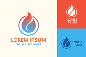 Abstract fire logo design, a Branding & Logo Template by Saba Vector
