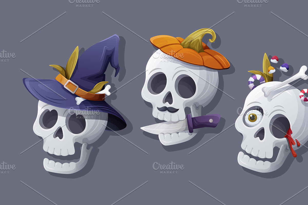 Halloween PumpkinClipart & Patterns, a Seasonal Illustration by Alina Kruss (Photo 9 of 11)