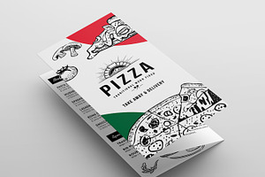 Tri-Fold Pizza Menu Template