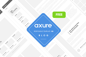Axure Responsive template Blog-FREE