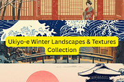 Ukiyo-e Winter Landscapes & Textures, an Illustration by Vandy Fullum (Thumbnail 1 of 9)